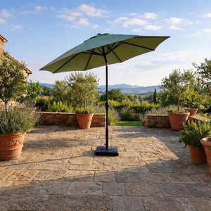 Parasol extérieur 8' Sunset, inclinable avec manivelle, menthe - Simple Boutique