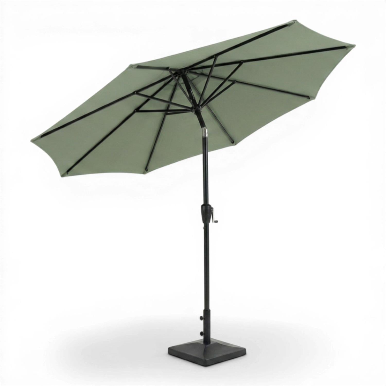 Parasol extérieur 8' Sunset, inclinable avec manivelle, menthe - Simple Boutique