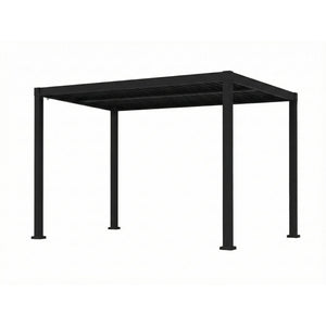 Pergola Luméa en Aluminium avec Parisienne Ajustable, 10' x 13', Noir - Simple Boutique