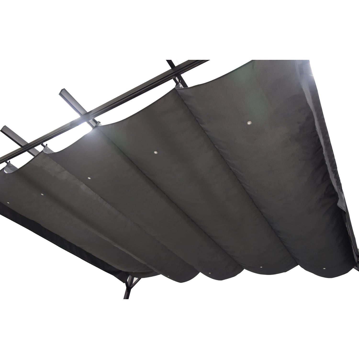 Pergola San Luis 10'x10' avec Toit Retractable, Noir - Simple Boutique