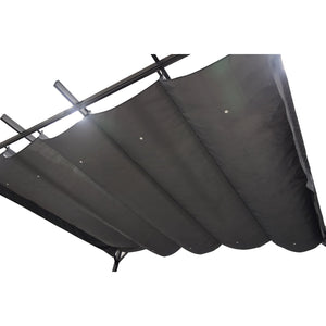Pergola San Luis 10'x10' avec Toit Retractable, Noir - Simple Boutique