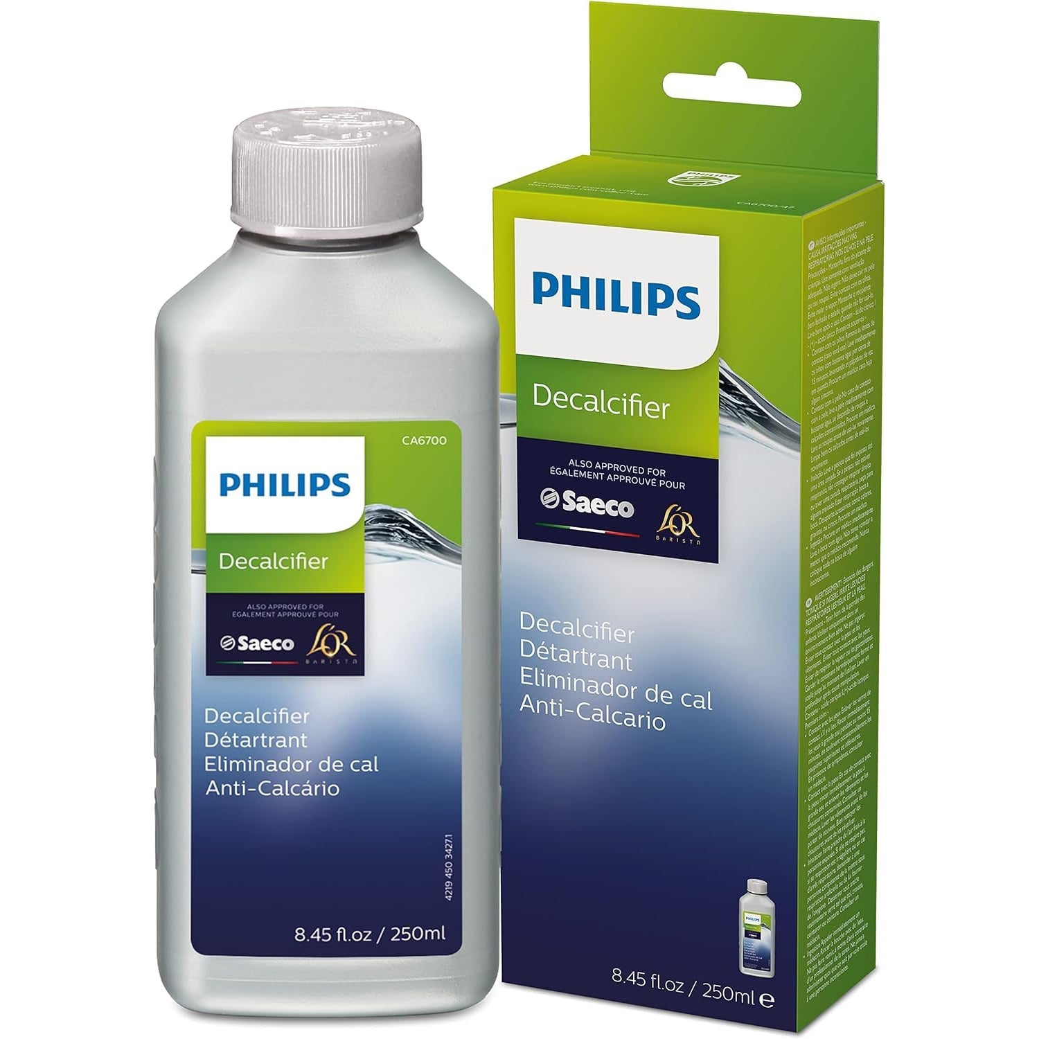 Philips - Détartrant pour Machine à Expresso, Pour 1 Cycle de Détartrage, 250ml - CA6700/47 - Simple Boutique
