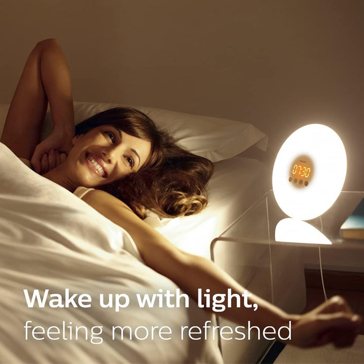Philips - Lampe de Réveil, Simulation du Lever du Soleil, 10 Réglages d'éclairage, Blanc - Simple Boutique