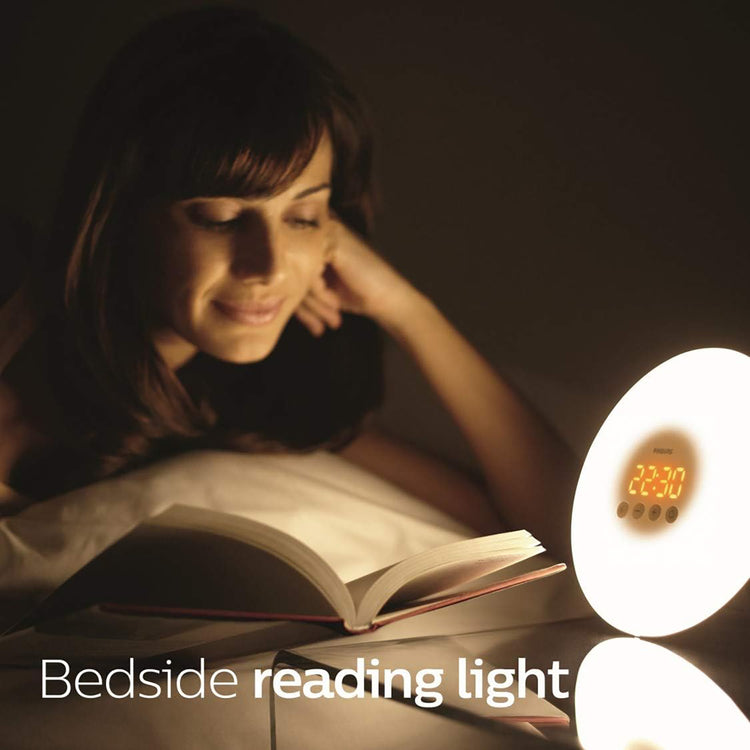 Philips - Lampe de Réveil, Simulation du Lever du Soleil, 10 Réglages d'éclairage, Blanc - Simple Boutique