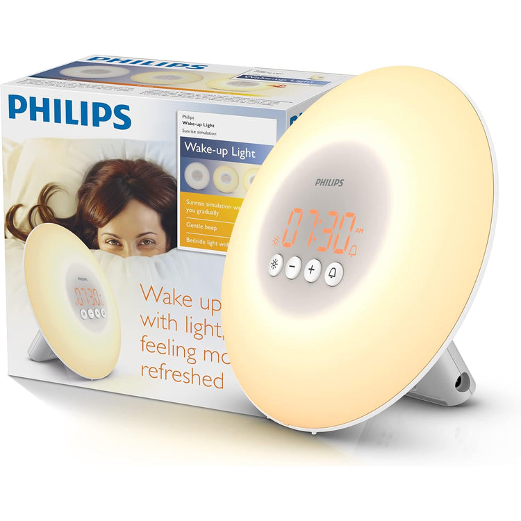 Philips - Lampe de Réveil, Simulation du Lever du Soleil, 10 Réglages d'éclairage, Blanc - Simple Boutique