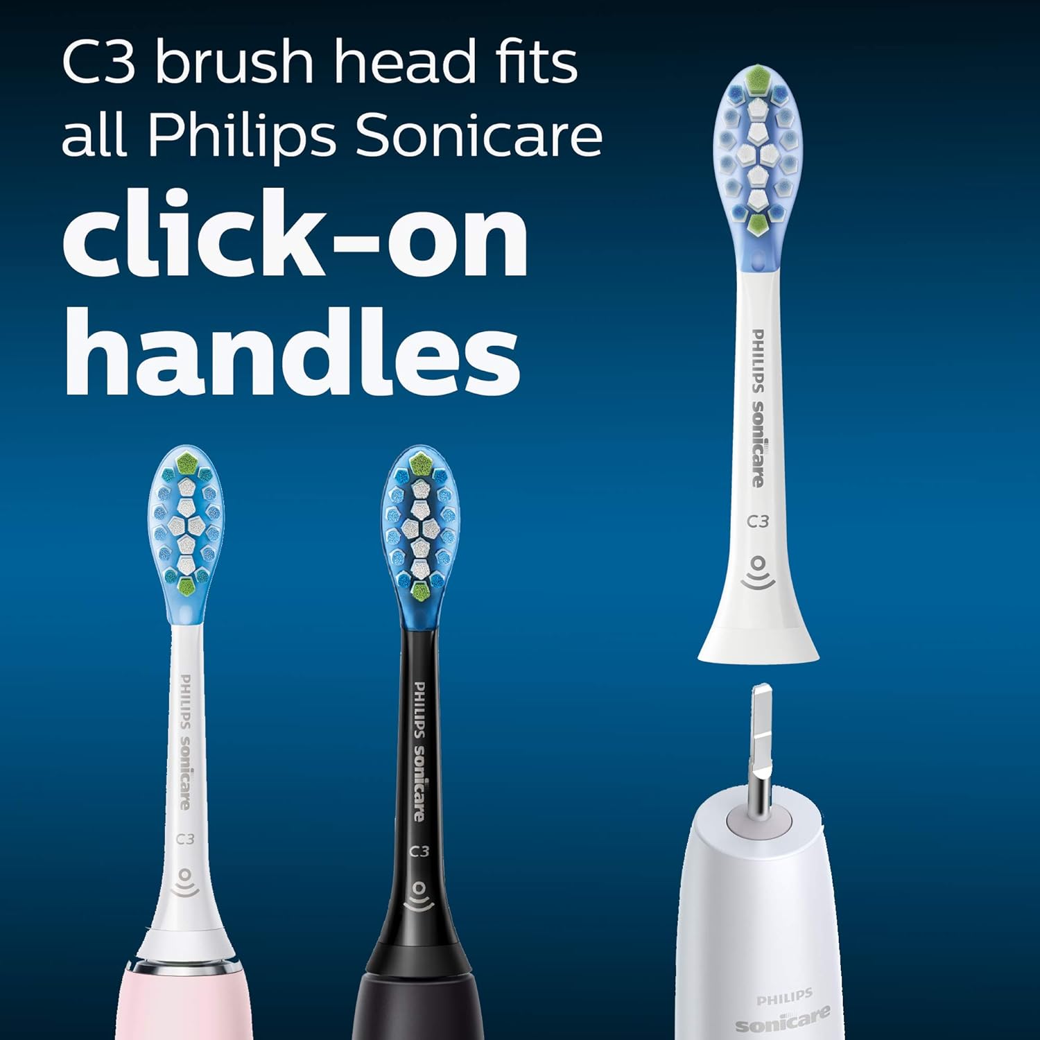 Philips - Lot de 2 Recharges pour Brosse à Dent Électrique, C3 Élimination de la Plaque + Blanchiment - Simple Boutique
