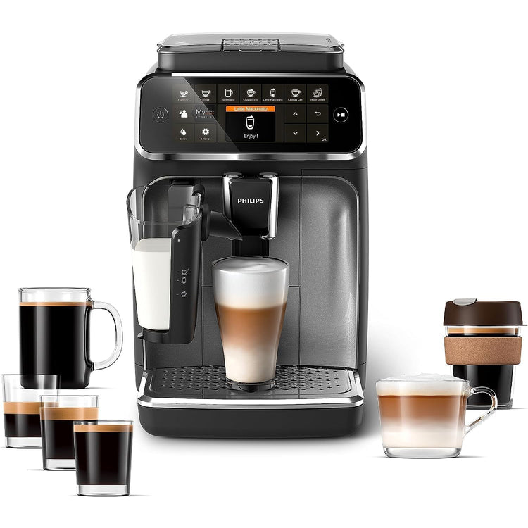 Philips - Machine à Expresso Automatique LatteGo 4300, 8 Choix de Boissons, Broyeur en Céramique - EP4347/94 - Simple Boutique