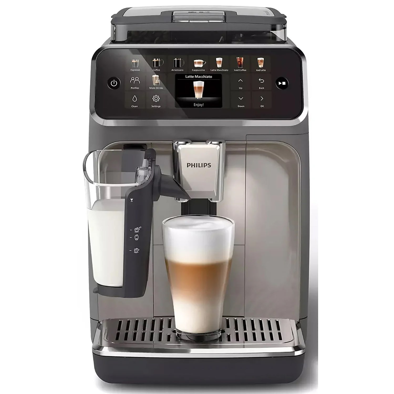 Philips - Machine à Expresso Automatique LatteGo 5500, 20 Choix de Boissons, Technologie SilentBrew EP5544/90 - Simple Boutique