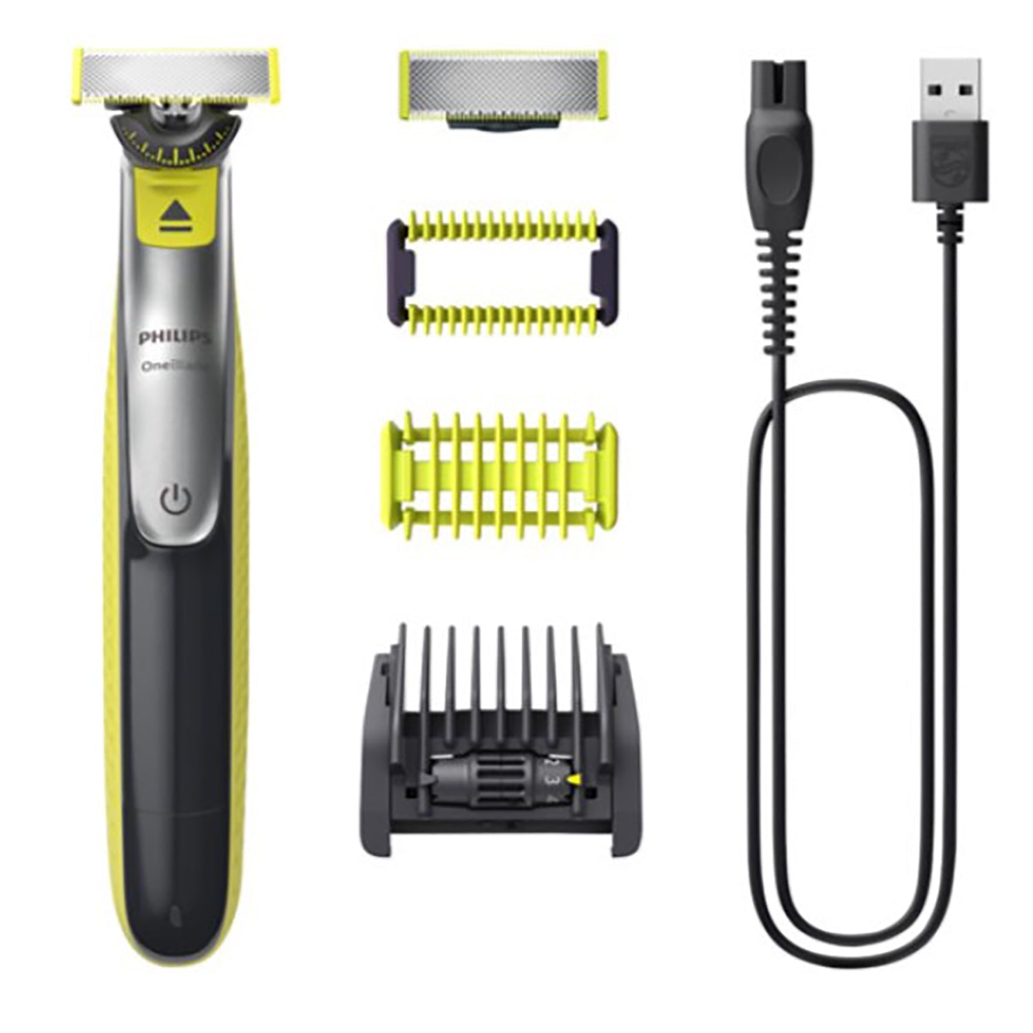 Philips - Rasoir/Tondeuse OneBlade pour le Visage et le Corp Rechargeable, Pour Peau sèche ou Humide, Vert - Simple Boutique