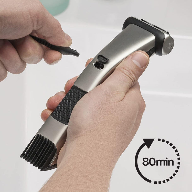 Philips - Tondeuse Personnelle Tout-en-Un pour Le Corps Série 7000, Étanche, Cinq Réglages de Longueur - Simple Boutique