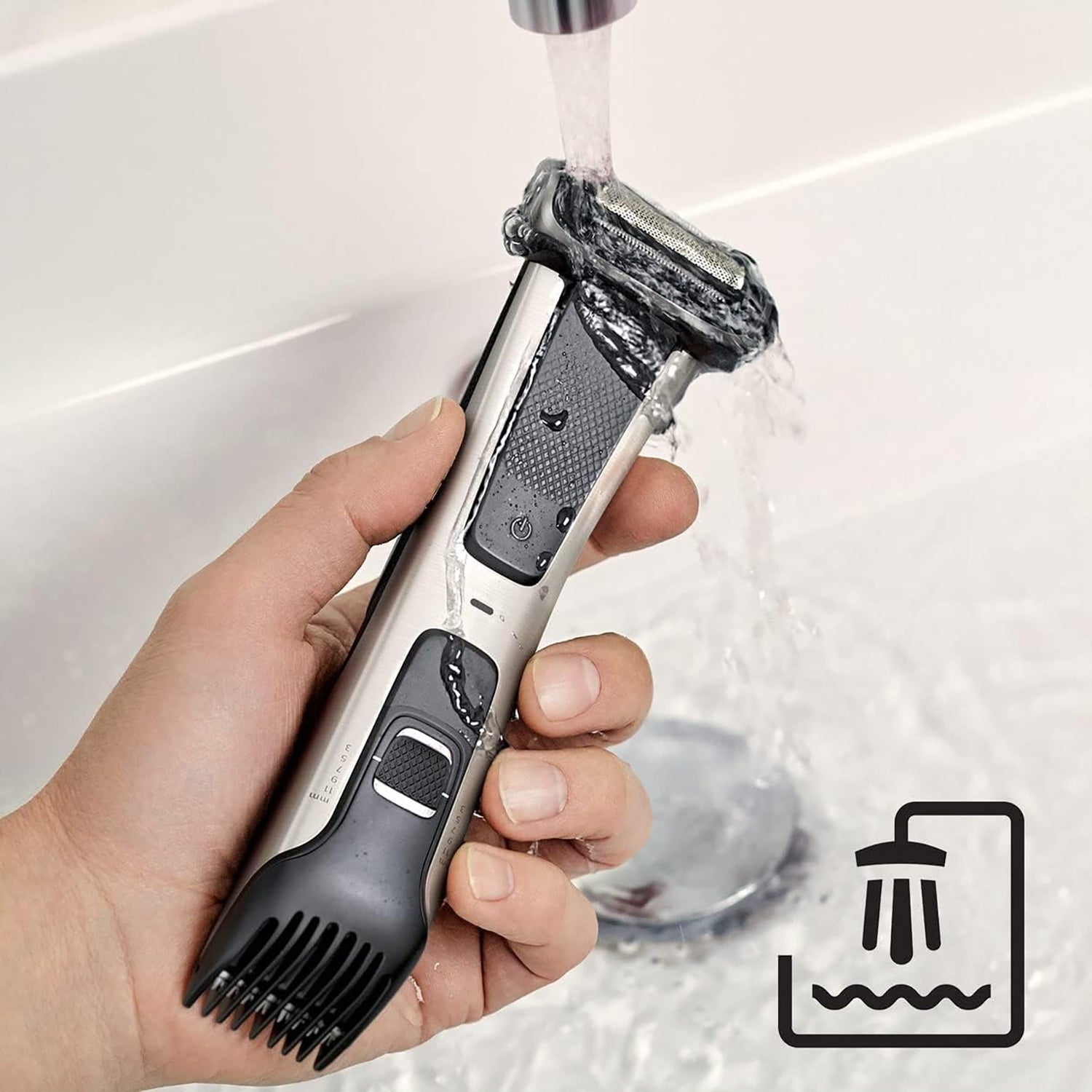 Philips - Tondeuse Personnelle Tout-en-Un pour Le Corps Série 7000, Étanche, Cinq Réglages de Longueur - Simple Boutique