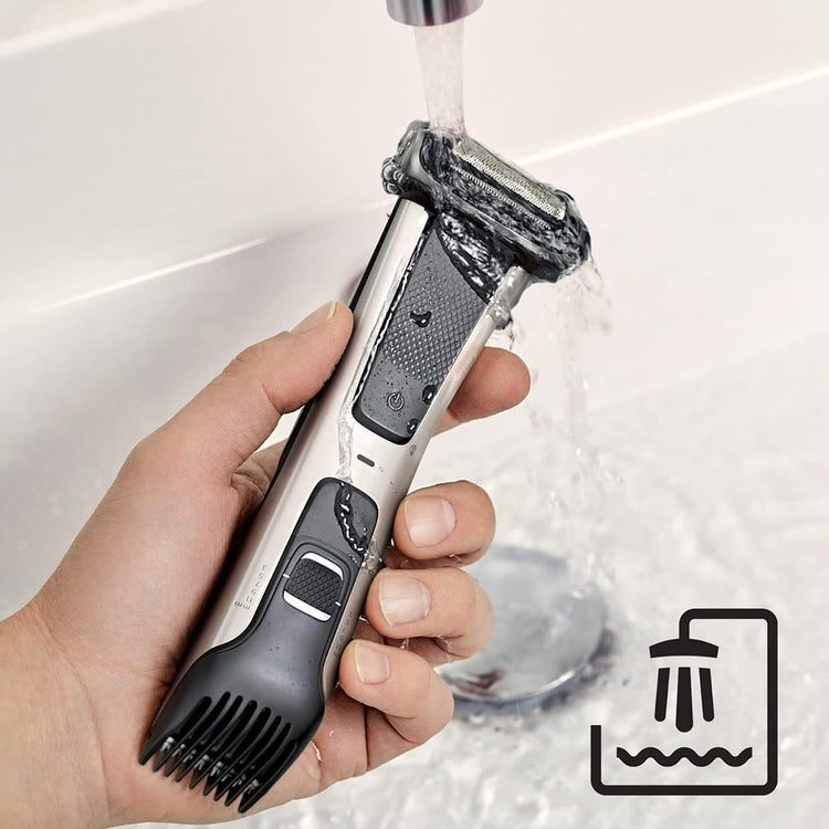 Philips - Tondeuse Personnelle Tout-en-Un pour Le Corps Série 7000, Étanche, Cinq Réglages de Longueur - Simple Boutique