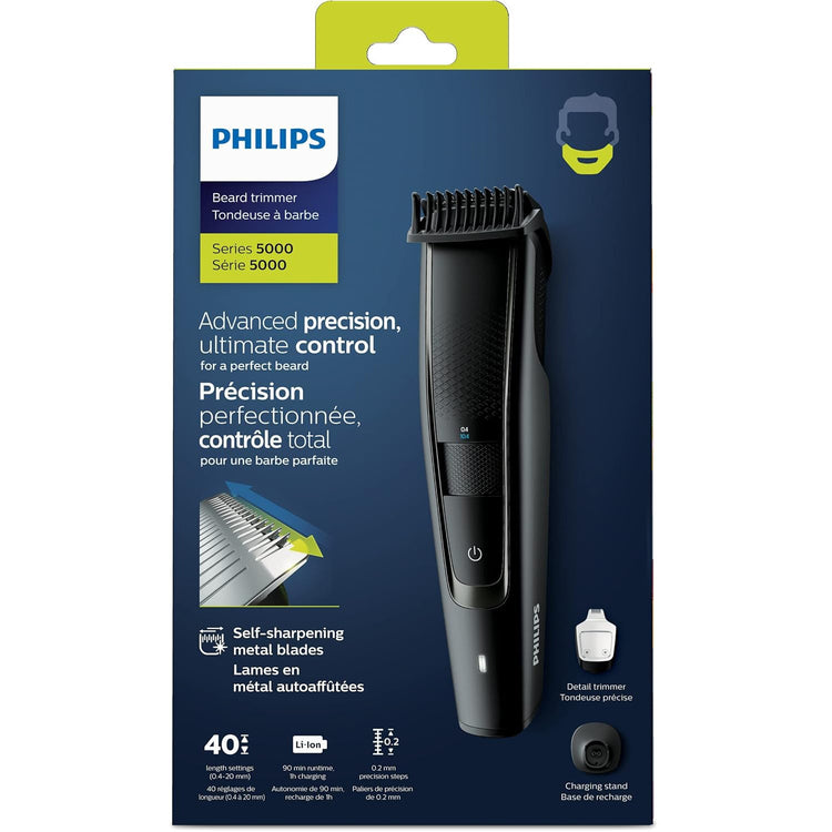 Philips - Tondeuse à Barbe Sans-Fil Série 5000, 100% Étanche, Noir - Simple Boutique