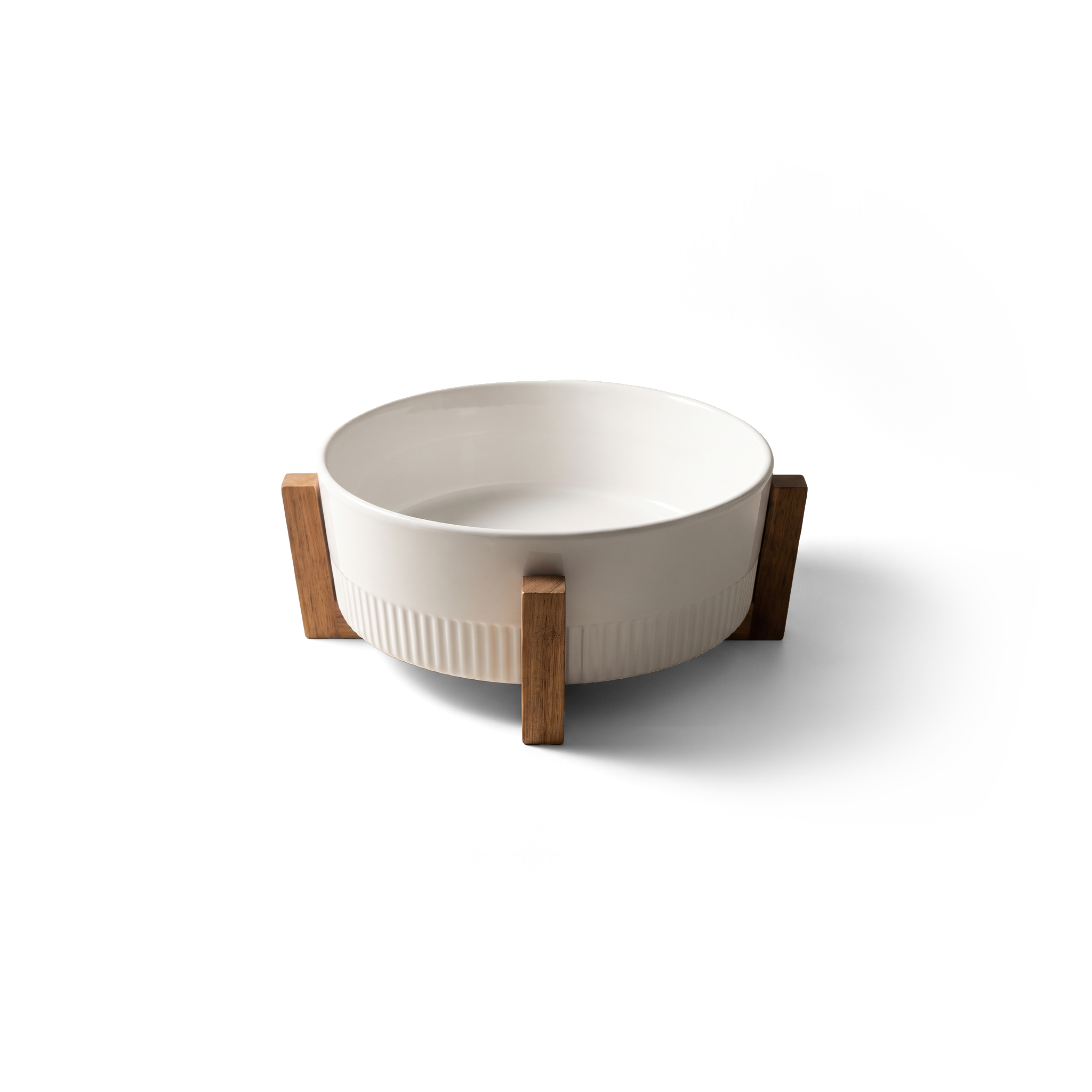 Plat de cuisson en céramique allant au four avec dessous de plat en bois — 23 x 23 cm (JS Gourmet) - Simple Boutique