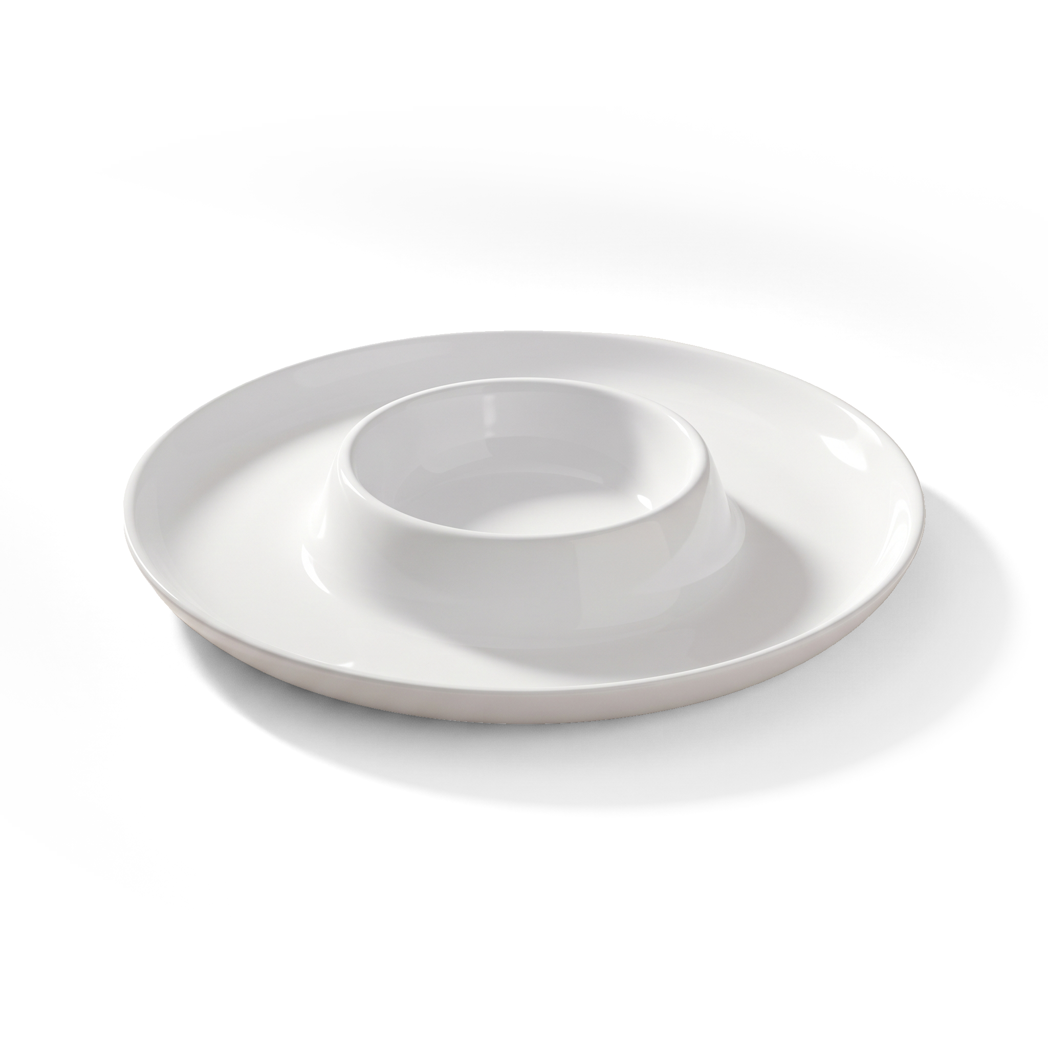 Plat de service en céramique JS Gourmet Aurora pour chips et trempette - Simple Boutique