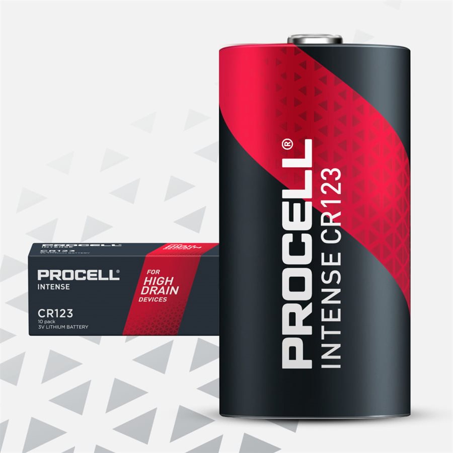 Procell Intense - Pile lithium High Power CR123, 3V, emballage de 12 - Simple Boutique