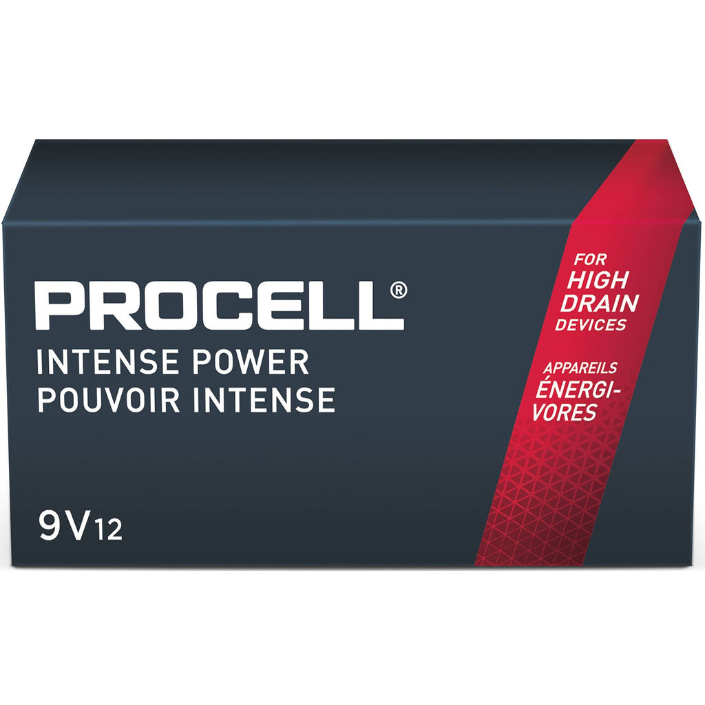 Procell - Piles Alacalines Intense Power 9V, Emballage de 12