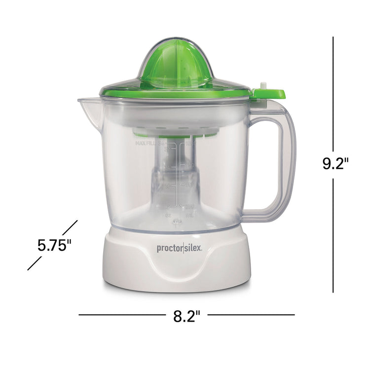 Proctor Silex - Presse Agrumes Électrique, Capacité de 1 Litre, Contrôle de la Pulpe, Blanc - Simple Boutique