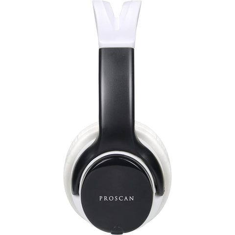 Proscan - Casque d'écoute Stéréo, Bluetooth, Avec Microphone et Télécommande Intégré, Blanc