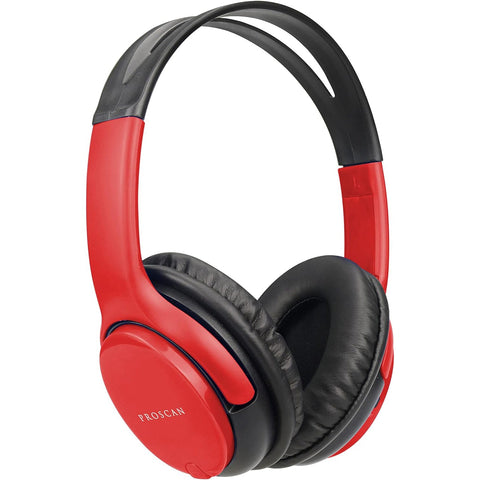 Proscan - Casque d'écoute Stéréo, Bluetooth, Avec Microphone et Télécommande Intégré, Rouge