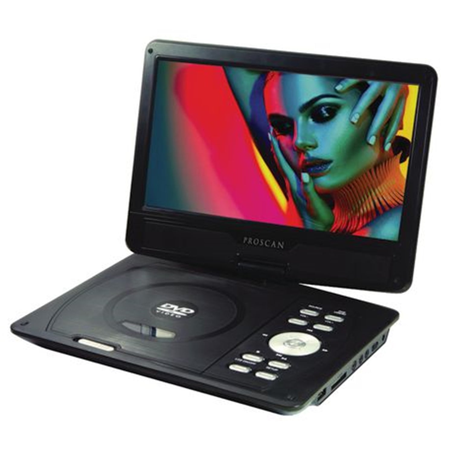 Proscan - Lecteur DVD Portable avec Écran LCD de 10", Haut-Parleur Stéréo, Noir - Simple Boutique