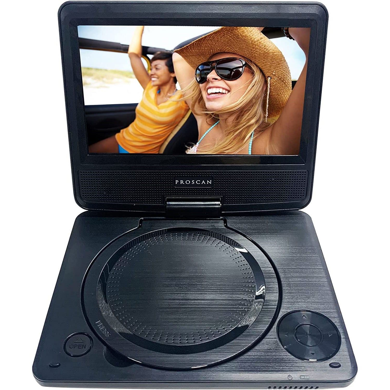 Proscan - Lecteur DVD Portable avec Écran Pivotant LCD de 7", Noir - Simple Boutique