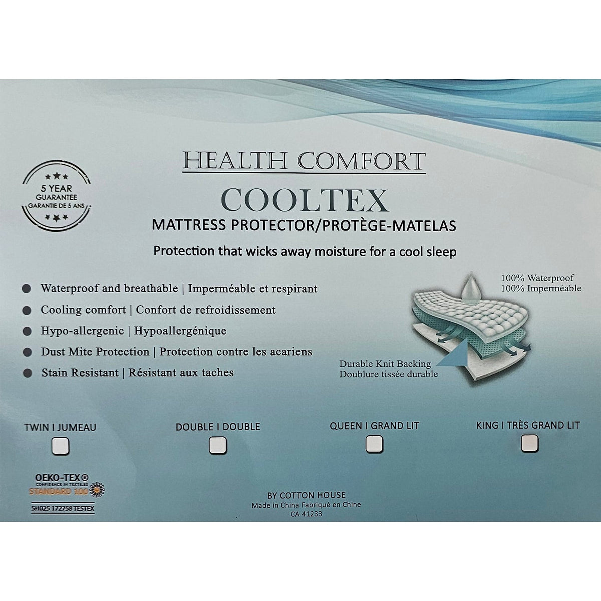 Protège-Matelas Effet de fraîcheur, 100% Imperméable, Hypoallergénique - Simple - Simple Boutique