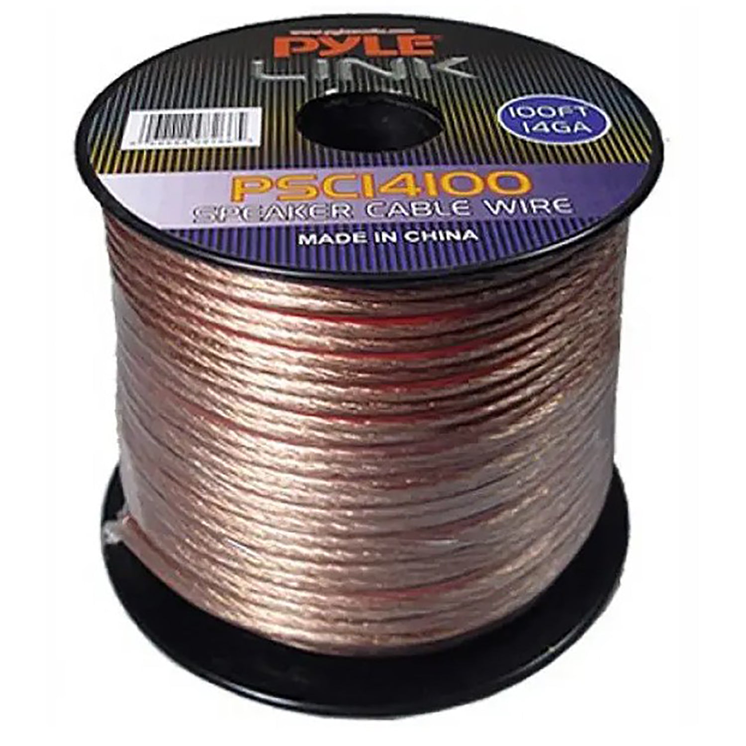 Pyle Link - Câble de Haut-Parleur à 2 Conducteurs, 14AWG, Ultra-Flexible, Longueur de 100pi - Simple Boutique