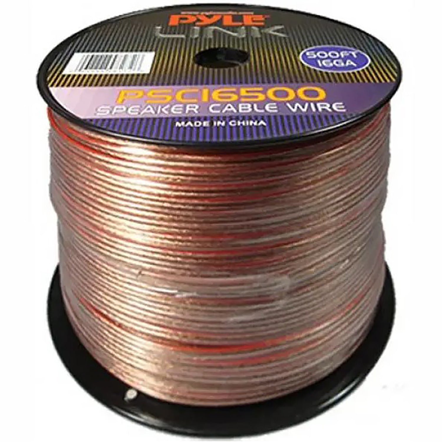 Pyle Link - Câble de Haut-parleur à 2 Conducteurs, 16AWG, Longueur de 500 Pieds - Simple Boutique