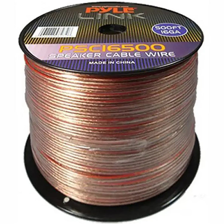 Pyle Link - Câble de Haut-parleur à 2 Conducteurs, 16AWG, Longueur de 500 Pieds - Simple Boutique
