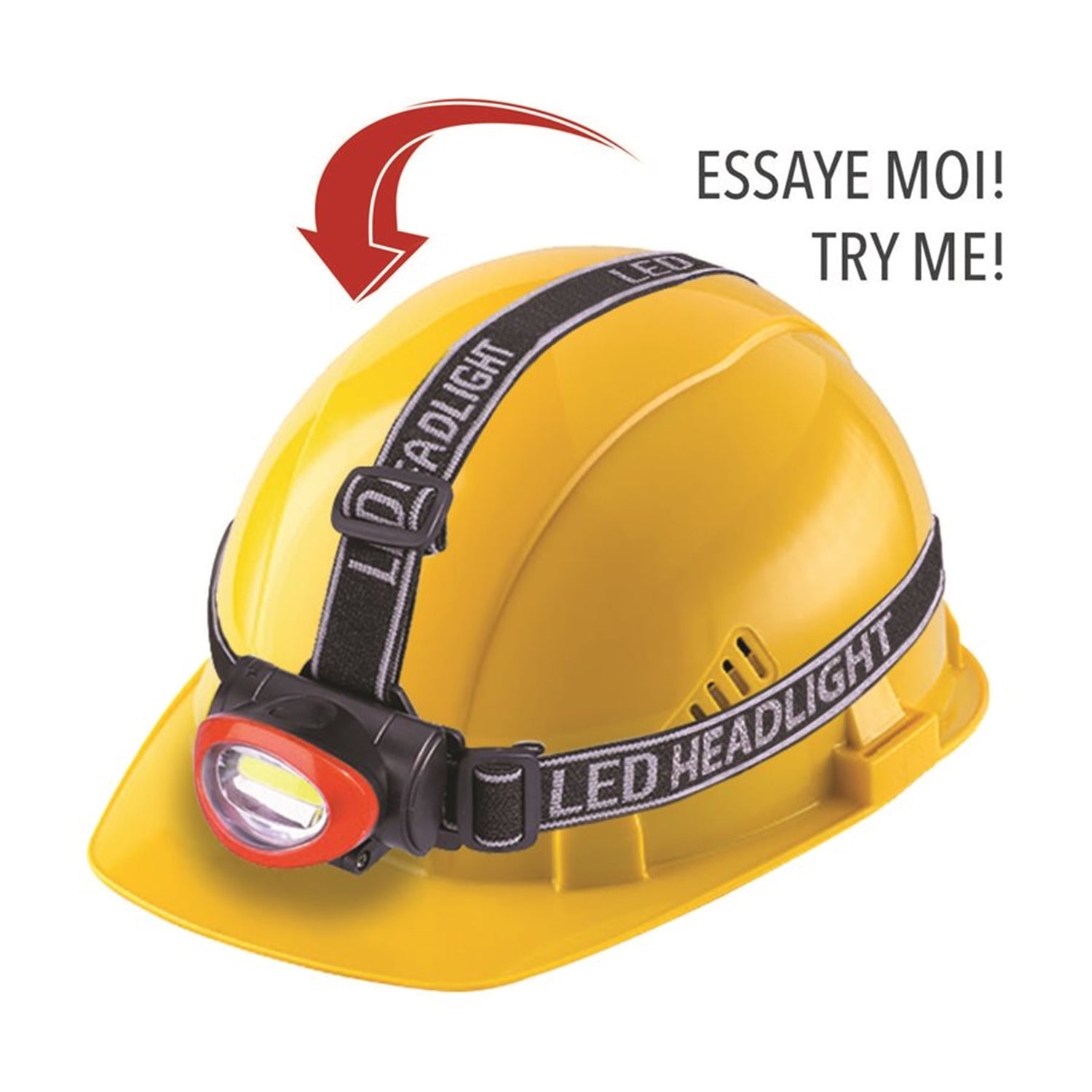 RCA - Lampe Frontale Pivotante au COBLED, 200 Lumens, Rouge - Simple Boutique