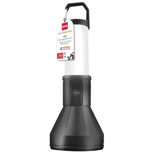 RCA Lampe de poche et lanterne rechargeable 2 en 1, 200 lumens, noire - Simple Boutique