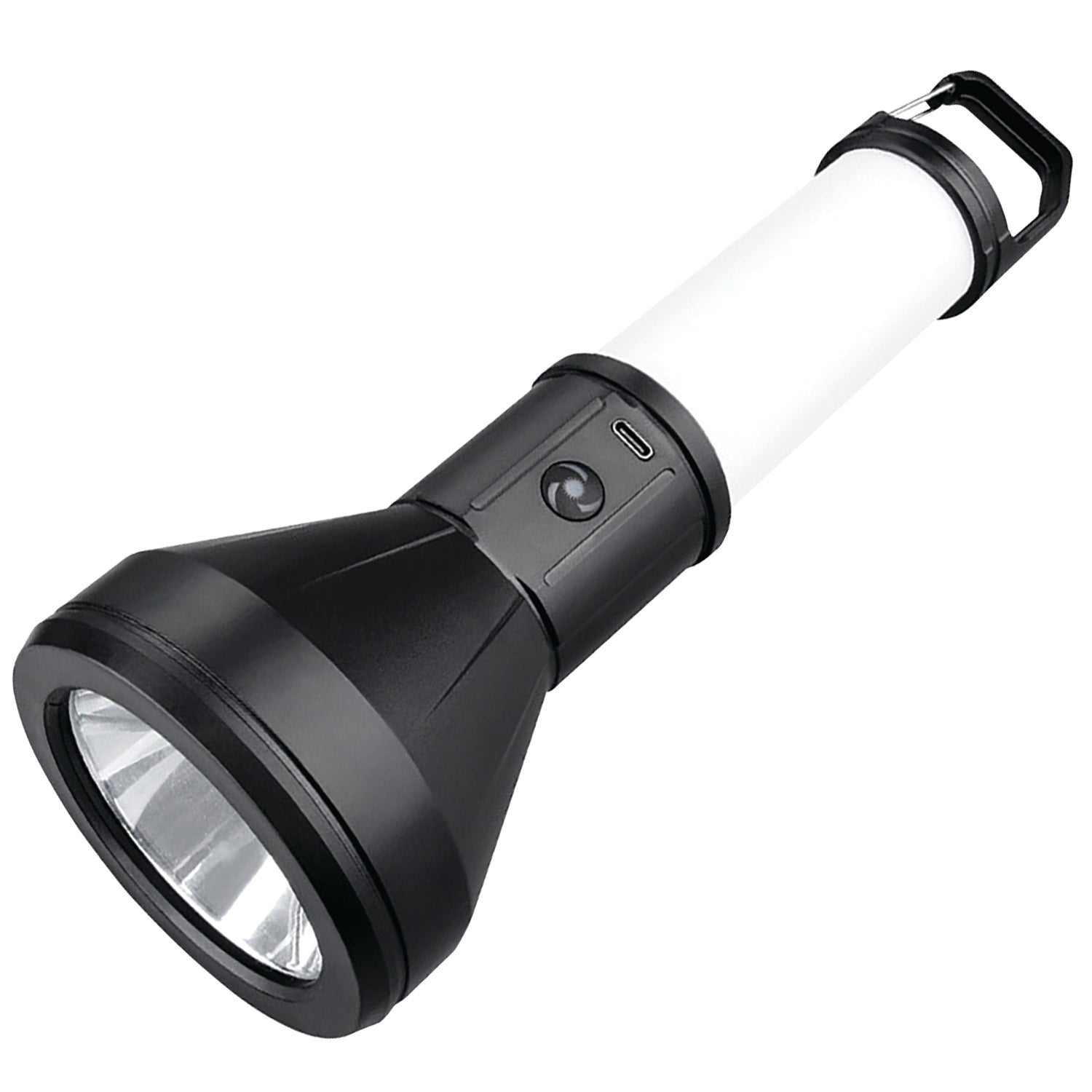 RCA Lampe de poche et lanterne rechargeable 2 en 1, 200 lumens, noire - Simple Boutique