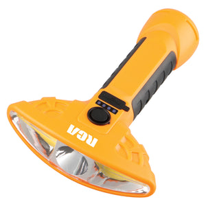 RCA Lampe de poche rechargeable à large faisceau 300 lumens, base magnétique, jaune - Simple Boutique