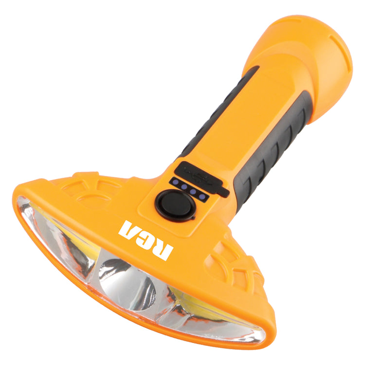 RCA Lampe de poche rechargeable à large faisceau 300 lumens, base magnétique, jaune - Simple Boutique