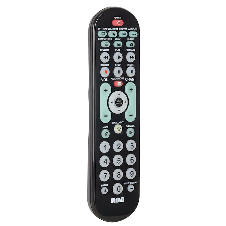 RCA - Télécommande Universelle à Gros Boutons pour 4 Appareils, Noir - Simple Boutique