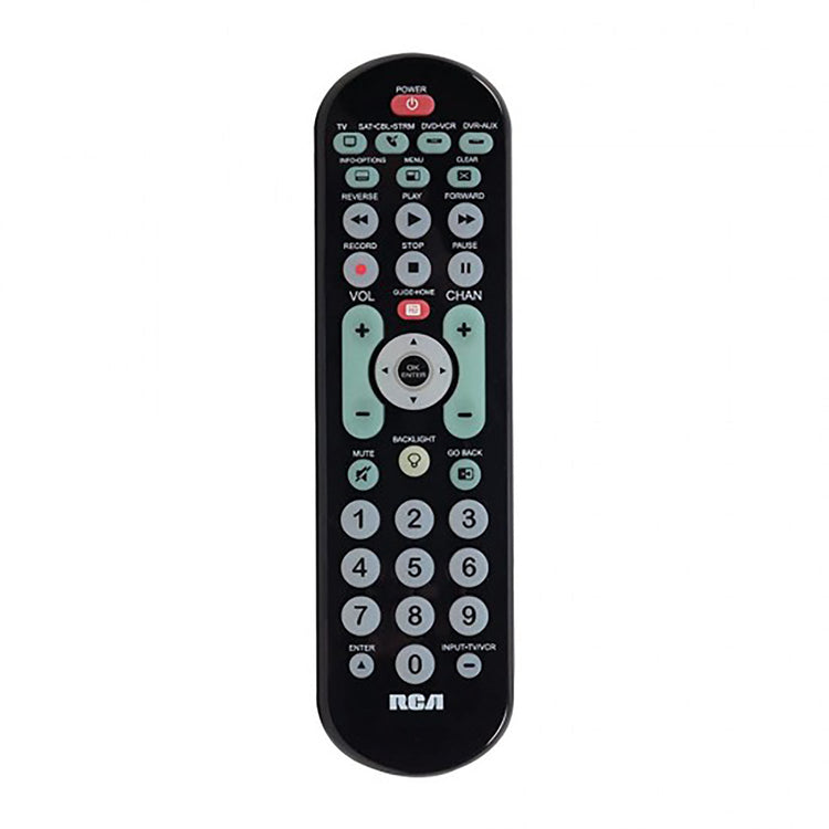 RCA - Télécommande Universelle à Gros Boutons pour 4 Appareils, Noir - Simple Boutique