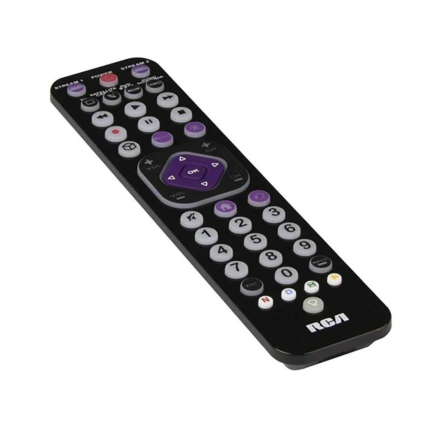 RCA - Télécommande Universelles Rechargeable avec Touches pour Appareil de Diffusion en Continu - Simple Boutique