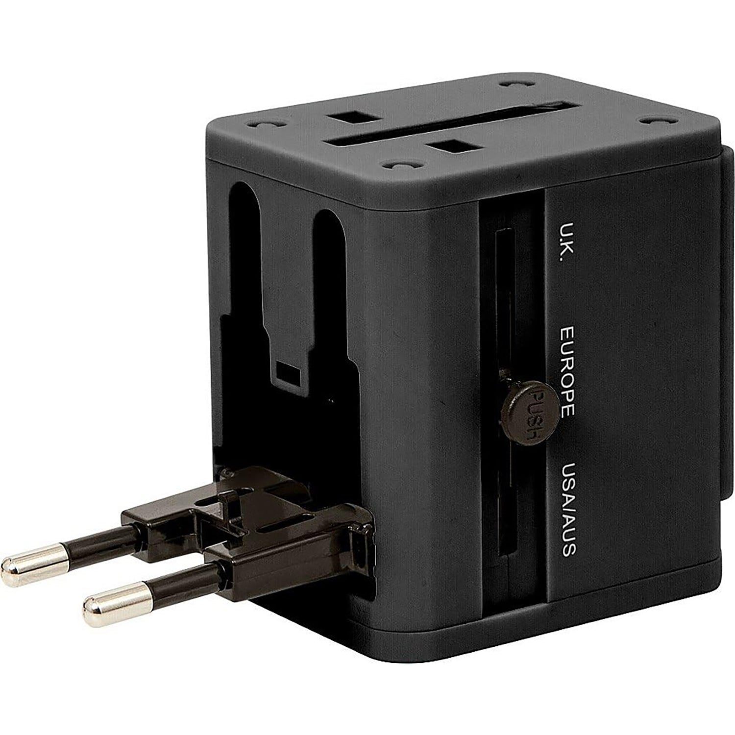 Retrak - Adaptateur de Voyage Universel avec Deux Ports USB, Noir - Simple Boutique