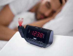 Réveil-Matin Numérique avec Projecteur d'Heure et Radio AM/FM, noir - Simple Boutique