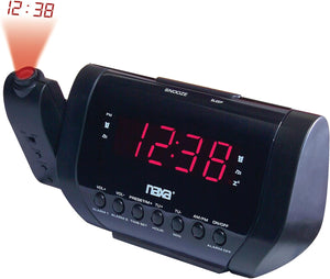 Réveil-Matin Numérique avec Projecteur d'Heure et Radio AM/FM, noir - Simple Boutique
