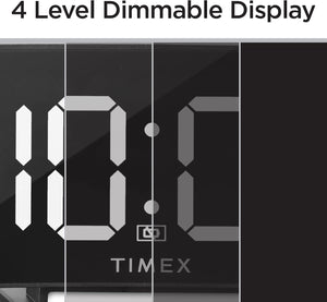 Réveil Numérique T334 – Grand Écran Incurvé & Double Alarme - Simple Boutique