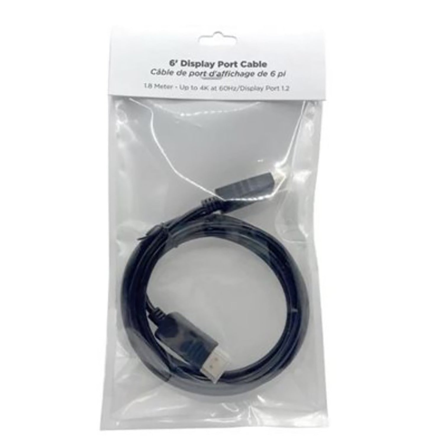 Rockstone - Câble Display Port 1.2, Résolution 2K ou 4K, Longueur de 1.8 mètre - Simple Boutique