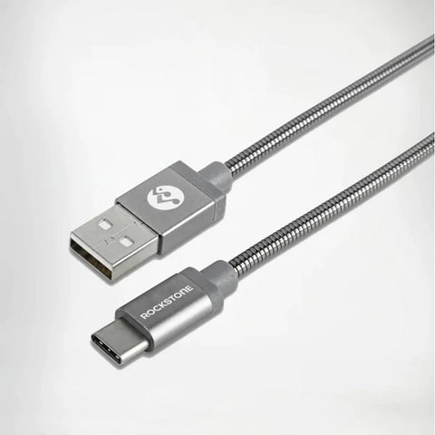 Rockstone - Câble USB Type-C Pour Téléphone ou Tablette, Tressé , Résistant au Animaux, Longueur de 1.2 Mètre