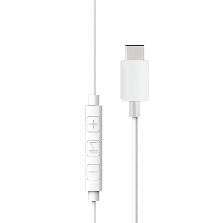 Rockstone - Écouteurs XR1 Intra-Auriculaire Filaire Type-C, Télécommande et Microphone Intégré, Blanc - Simple Boutique