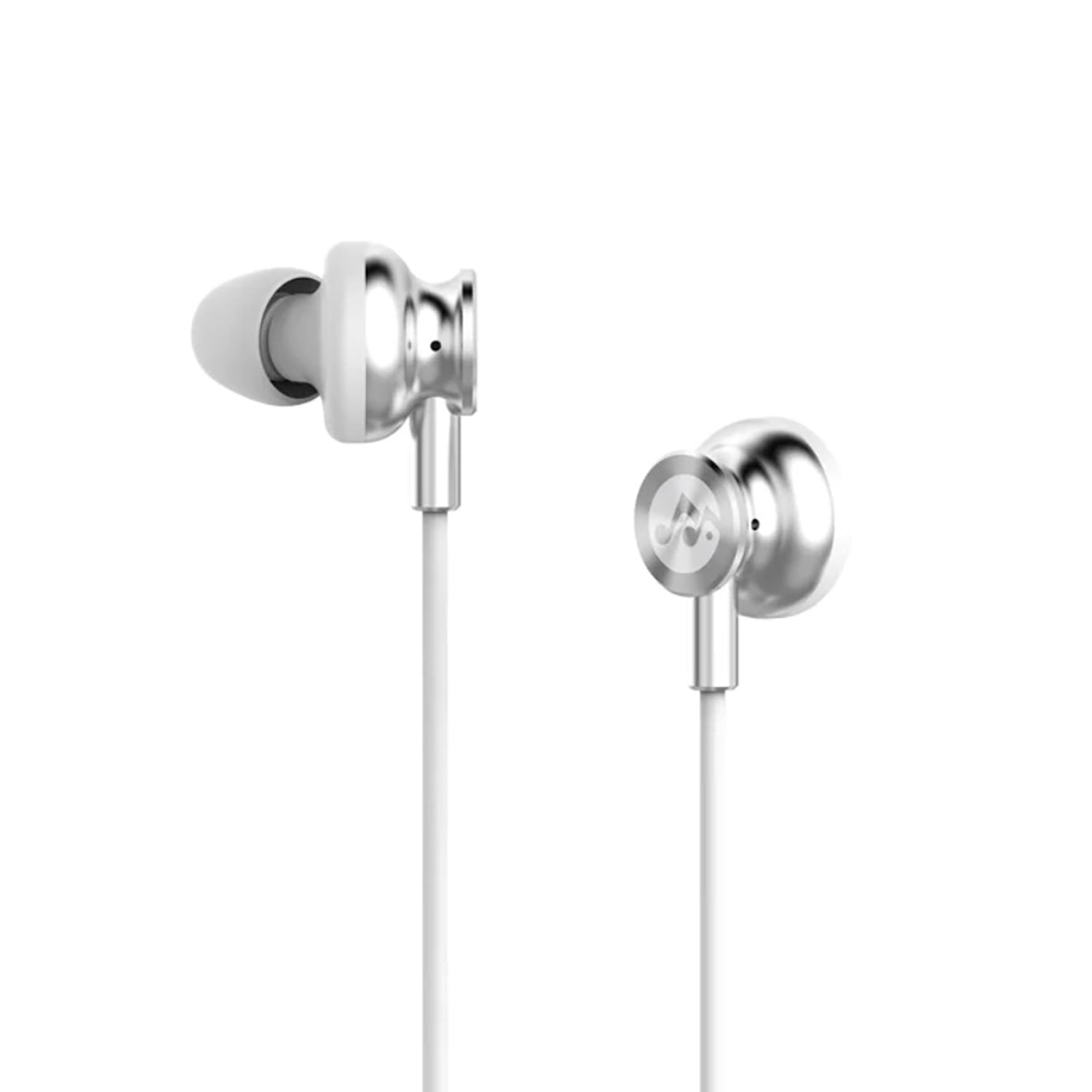 Rockstone - Écouteurs XR1 Intra-Auriculaire Filaire Type-C, Télécommande et Microphone Intégré, Blanc - Simple Boutique