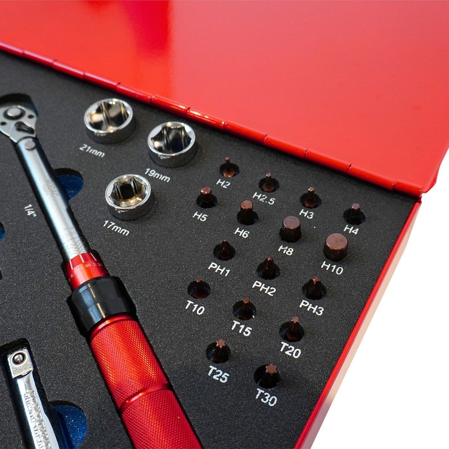 Rodac - Ensemble de clé dynamométrique à prises 1/2", 3/8" et 1/4" - Simple Boutique