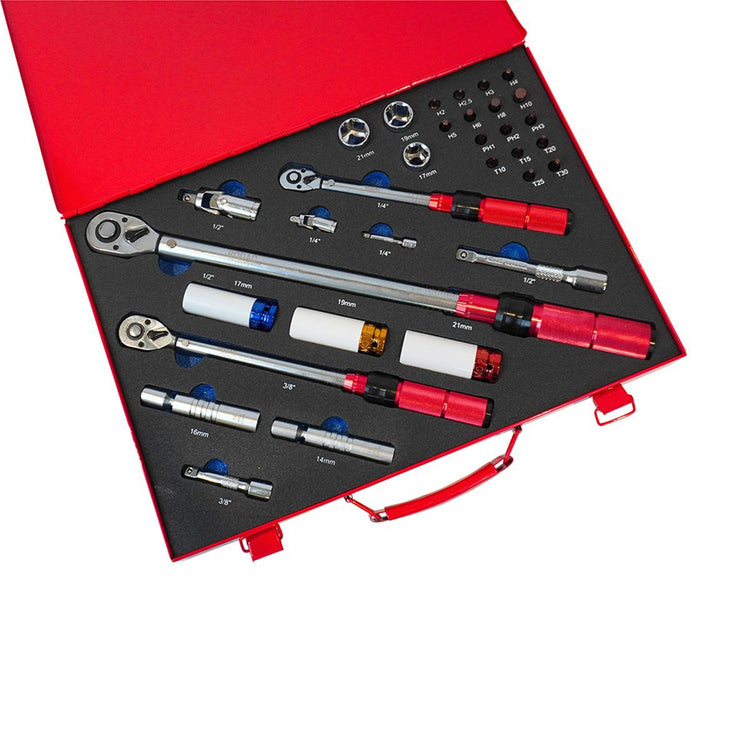 Rodac - Ensemble de clé dynamométrique à prises 1/2", 3/8" et 1/4" - Simple Boutique
