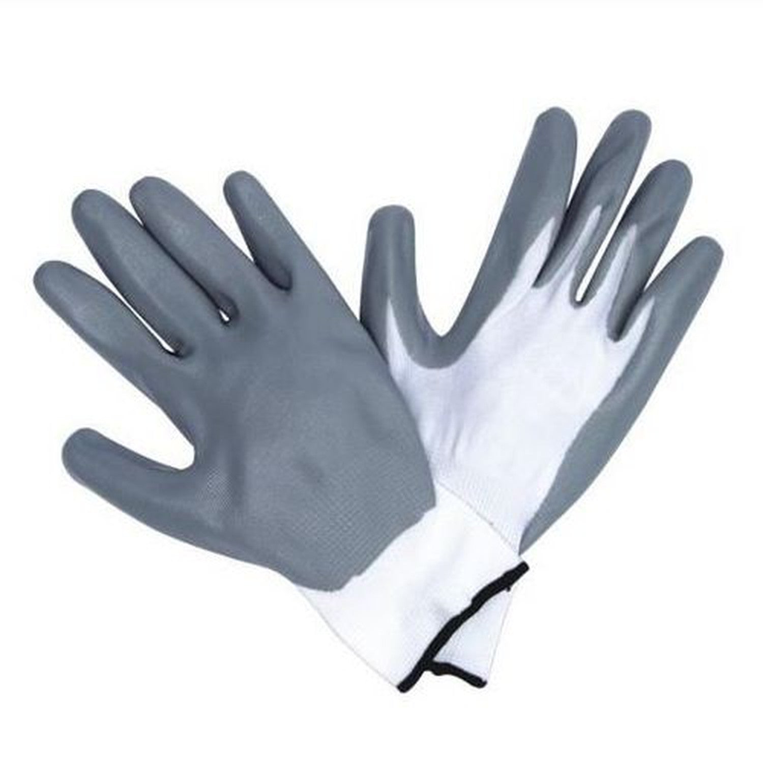 Rodac - Lot de 12 Gants de Travail en Polyester avec Paume en Nitril, Grandeur Medium - Simple Boutique