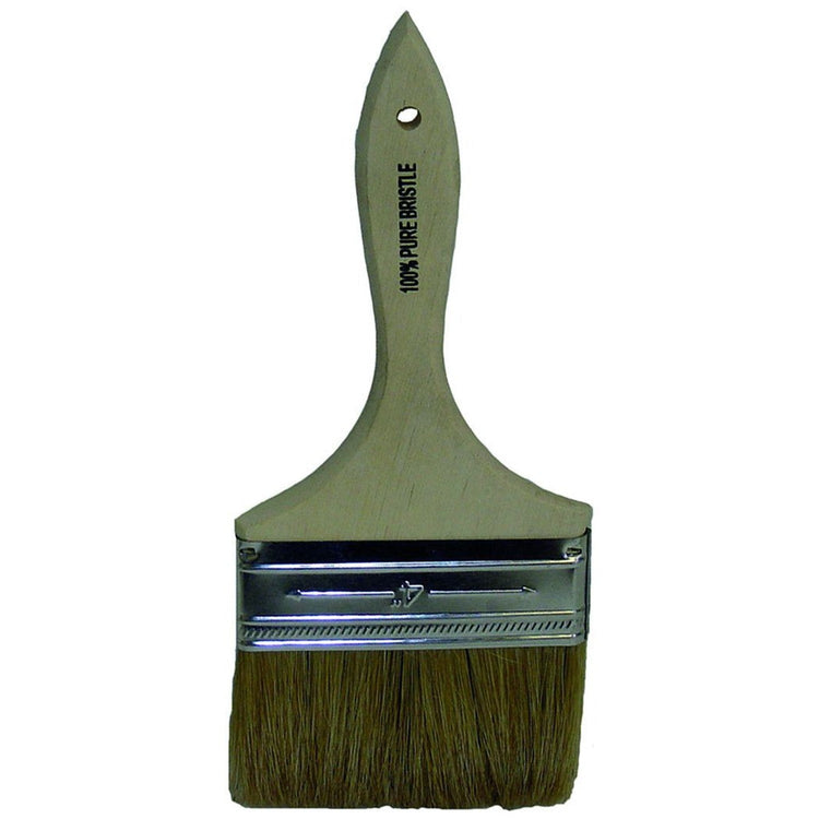 Rodac - Lot de 12 Pinceaux Plats de Soie avec Manche en Bois, Largeur de 3" - Simple Boutique
